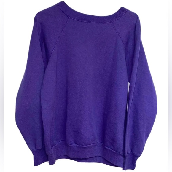 VTG Pannill Graphic Sweatshirt Hanes Large Purple Sea Reef Seashell Grandmacore - Picture 4 of 5